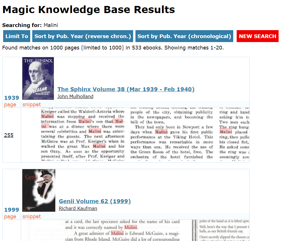 Magic Knowledge Base Search Preview